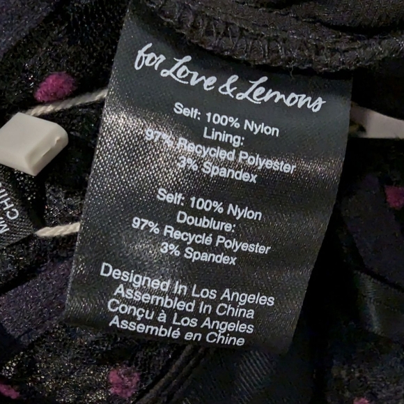 NWT For Love and Lemons Janelle Black Pink Polka Dot Tiered Ruffle Maxi Dress - Picture 12 of 14